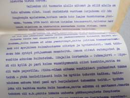 Piirteitä Jouhkolan Hovin historiasta - esitelmä, pitänyt Eino Sormunen, 29.9.1917 maamiesjuhlassa, Jouhkola - kartano, Tohmajärvi