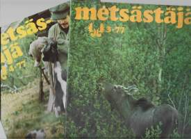 Metsästäjä 1977 nr ,3 ja 4  yht 2 lehteä