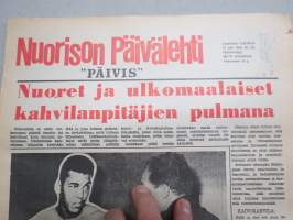 Nuorison Päivälehti &quot;Päivis&quot; 1966 nr 23, 21.5.1966 - puolueeton nuorison lehti, Nuoret ja ulkomaalaiset kahvilanpitäjien pulmana, Nuorisoparlamentti Kuopio, Cassius