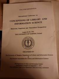 Call for participation International Conference on Conceptions of Library....1991