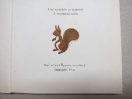 Aabits ja emakeele-lugemik (Rootsi-Eesti Opperaamatufond 1966), painettu Suomessa, kuvittajina mm. Rudolf Koivu