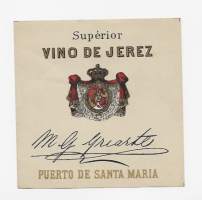 Superior Vino de Jerez Puerto de Santa Maria     kivipaino