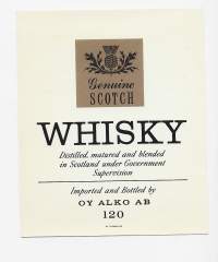 Genuine Schtch Whisky nr 120 - viinaetiketti