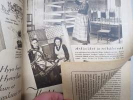 Kotiliesi 1946 nr 2-3, Kansi Martta Wendelin, Miten käy eroperheiden lasten?, Miksi naiset uupuvat?, Teollisuustyöväen asunto-olot, Puku kotikutoisesta, Sukankorjaus