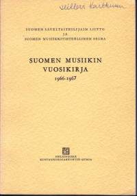 Suomen musiikin vuosikirja 1966-67. Katso sisältö kuvista.