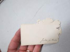 Julia &amp; Aina -kiiltokuva / kortti 1800-luvulta