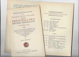 Kortfattade Upplysningar Finlands äldsta Tryckeri FRENCKKELSKA Tryckeri Ab 1642-1920