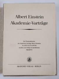 Albert Einstein Akademie-Vortrage - Wiederabdruck durch die Akademie der Wissenschaften der DDR.