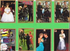 The Royal Family, 1988. Keräilykuvia Englannin Kuninkaallisesta perheestä: The Queen Mother, Diana, Charles, E II, Margaret, William, Henry, Philip, Anne etc.
