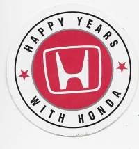 Happy with Honda  - tarra  8 cm