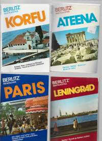 Ateena, Korfu, Leningrad ja Paris matkaopas 4 kpl erä