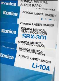 Konica röntge tulostuslaite-esiitteitä  n 10 kpl erä 1990-luku