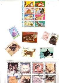 Kissa-aiheisia postimerkkejä eri maista