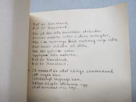 Kanalands Sång -turunmaalaisen paikan &quot;ylistyslaulu&quot; 1930-luvulta koululaisen kirjoittamana