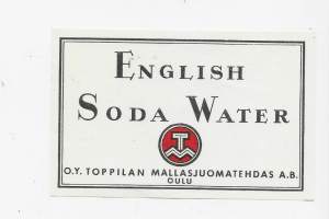 English Soda Water  - juomaetiketti