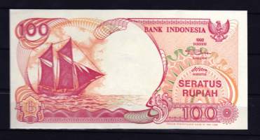 Seteli - Indonesia 100 rupia, pakkasileä. 1992