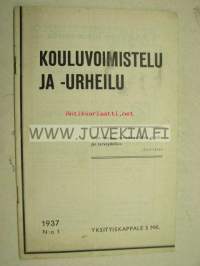 Kouluvoimistelu- ja urheilu 1937 nr 1 -lehti