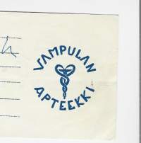 Vampulan Apteekki  resepti  signatuuri  1970