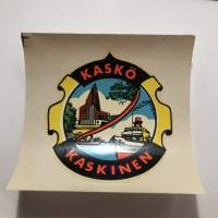 Kaskö - Kaskinen -siirtokuva / vesisiirtokuva / dekaali -1960-luvun matkamuisto