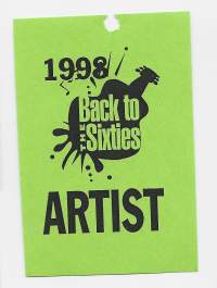 Artist  Back to the Sixties 1998