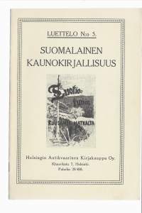 Suomalainen kaunokirjallisuus luettelo nr 5 1928