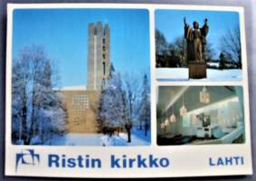 Postikortti: Ristin kirkko, Lahti