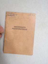 Goliath Hansa 1100 1960 IÄ-470, 1. omistaja maanviljelijä Tero Tulila, Epaala, Pälkäne -rekisteriote / registerutdrag