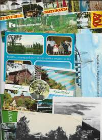 Sekal erä kotimaisia paikkakuntakortteja n 75 kpl  - paikkakuntapostikortti postikortti