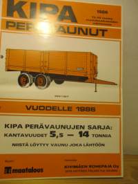 KIPA Perävaunut vuodelle 1986 -myyntiesite