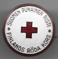 SPR:n Sairaanhoitajalreservin merkki  numeroitu - sairaanhoitajareservi luotiin sotasairaaloitten tarpeisiin -lukkoneulamerkki rintamerkki