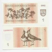 Liettua 10 Talonas 1991 seteli