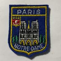 Paris Notre Dame -hihamerkki, kangasmerkki -matkamuistomerkki