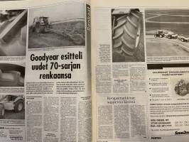 Koneviesti 1999 nr 10 - Väärä rengasyhdistelmä tulee kalliiksi, Fuusiosta &quot;jälkijärjistyksiä&quot; vain Euroopassa?, Goodyear esitteli uudet 70- sarjan renkaansa, ym.