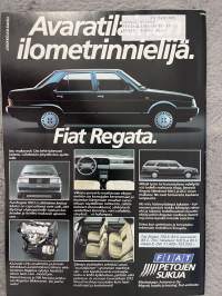 Fiat-uutiset 1986 nr 3 - Fiat uuteen aikakauteen, Valoisuutta alkuvoimaa, Suvun päämiestä on syytä juhlia -asiakaslehti,customer magazine
