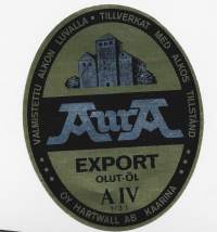 Aura Export A IV olt - olutetiketti