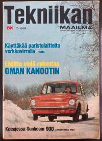 Tekniikan Maailma - 7/1969 - Koeajossa ja artikkeleissa mm. Sunbeam 900, SKI-DOO Nordic 371 ja Kanootti kesäksi