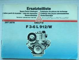 Ersatzteilliste KHD DEUTZ - Spare Parts Catalogue - F 3-6 L 912/ W Engine 2973578