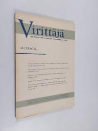 Virittäjä 3/1965 : Kotikielen seuran aikakauslehti