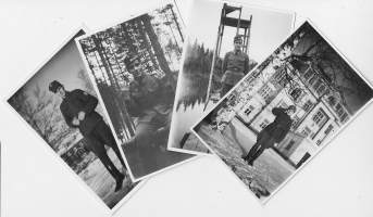 Sotapoikia  1950-luku - sotilasvalokuva, valokuva 6x9 cm 4 kpl