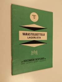 Oy Suomen Bofors Ab : Varastoluettelo = Lagerlista : Huhtikuu = April 1959