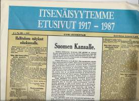 Suometar -Uusi Suomi 1917-1987  / Itsenäisyytemme etusivut