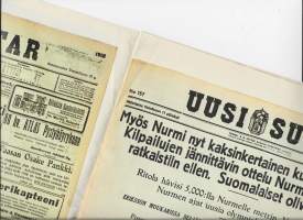 Suometar -Uusi Suomi 1917-1987  / Itsenäisyytemme etusivut