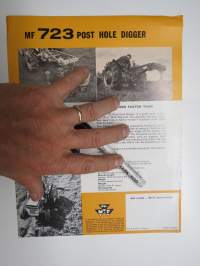 Massey-Ferguson 723 Post hole digger (seiväskaira - tolppakaira) -myyntiesite / brochure