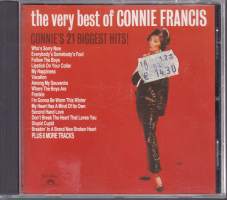 CD The Very Best of Connie Francis, 1987. Connie&#039;s 21 Greatest Hits. Katso kappaleet alta