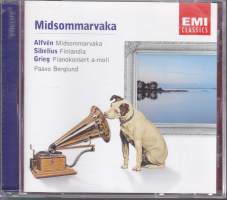 CD Midsommarvaka, 2002. Hugo Alven Midsommarvaka Op19; Jean Sibelius Finlandia Op 26; Edvard Grieg Pianoconcerto a-moll Op 16.