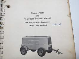 BroomWade WR 250 portable air compressor with Ford 2703E diesel engine - Illustrated Spare parts catalogue and Technical Service Manual