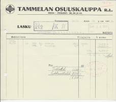 Tammelan  Osuuskauppa Forssa 1936  -  firmalomake