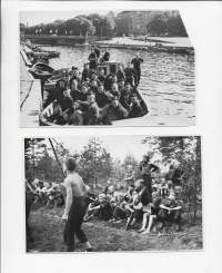 Partiopoikia mailla ja vesillä 1952 valokuva 12x17 cm 2 kpl