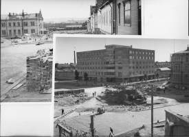 Asematunnelia rakennetaan Tampere 1930 l - valokuva uusintapainos 18x24 cm   2 kpl erä