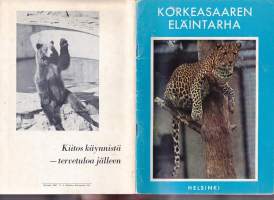 Korkeasaaren eläintarha, Helsinki 1967. 40-sivuinen esittelyvihko ja karttaliite